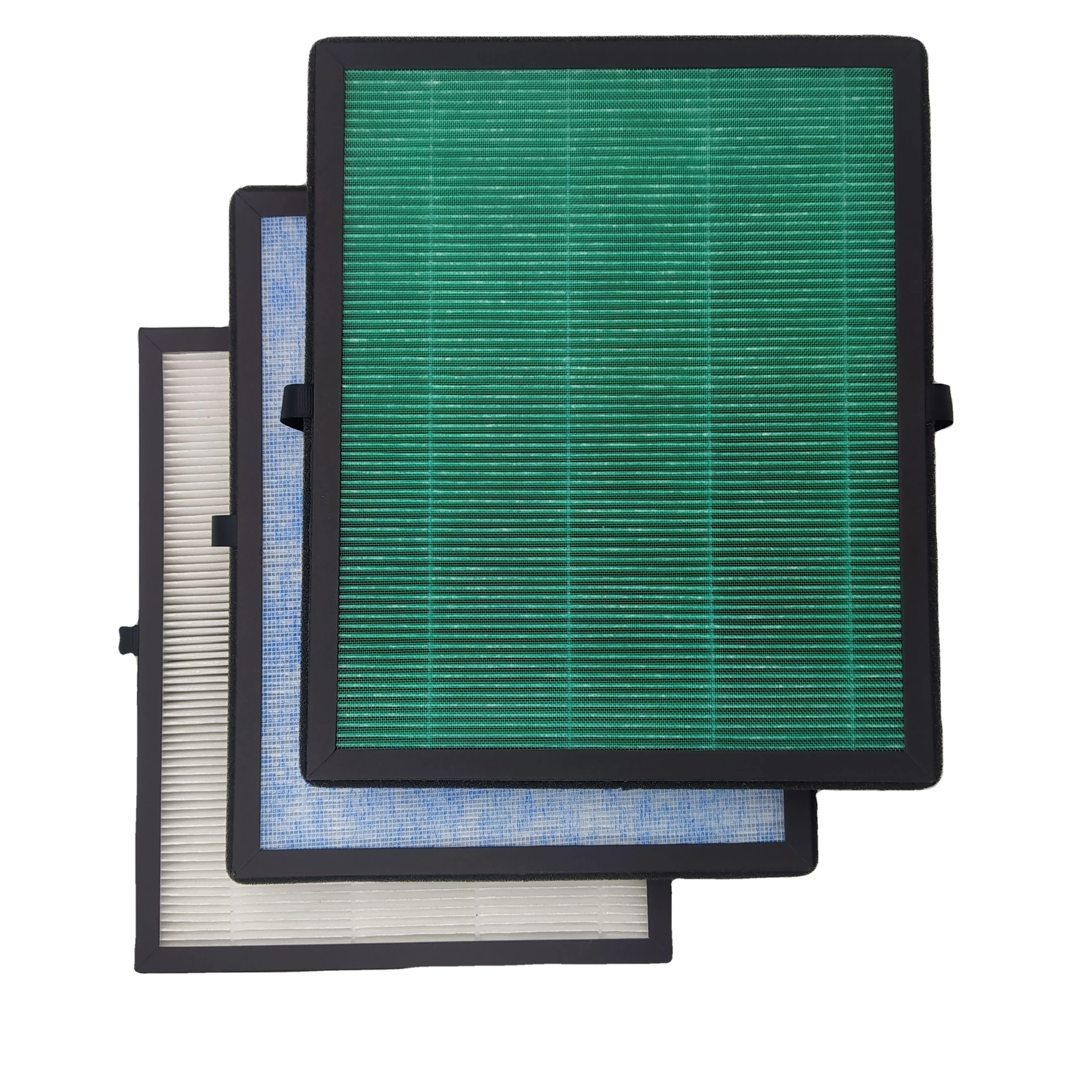 Home custom panel air purifier hepa filter with granular smoking activated carbon filter