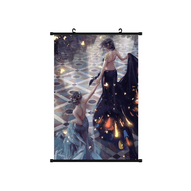 Cartoon Secondary scroll poster hanging large gift cloth custom printed cartoon poster wallpaper