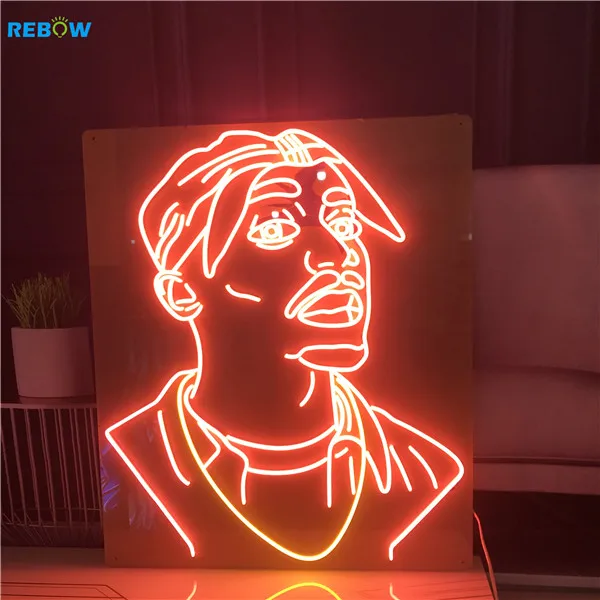 Drop Shipping No MOQ Free Design Custom Full Color Neon Lighting Clothing LED Sign