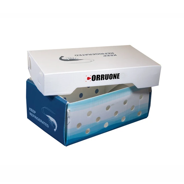 Quick frozen product shrimp seafood packaging box wholesale high quality folding pp plastic storage box
