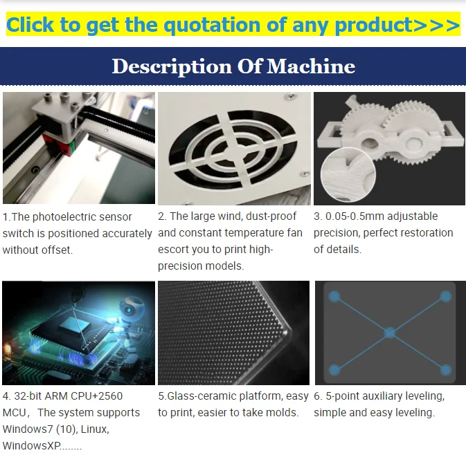 Large Industrial 3D Printer Metal Machine 3 In One Creatbot Vat 3D Printers With Cameras