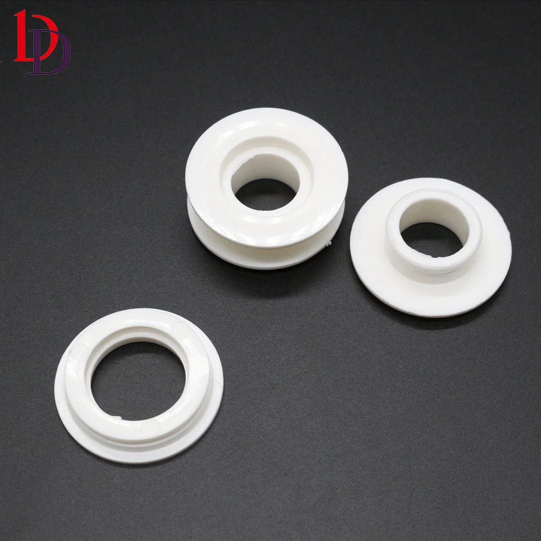 Custom Size Round Shape Plastic Eyelets White Curtain Rings Eyelet And Grommets For Backpack Garment