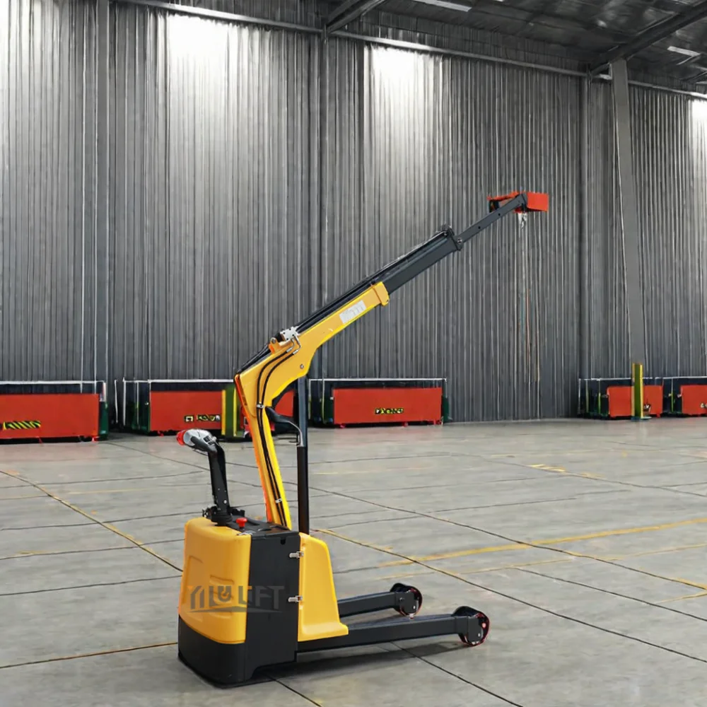 Electric Mobile 300KG 600KG Battery Powered Hydraulic Boom Telescopic Mini Electric Crane