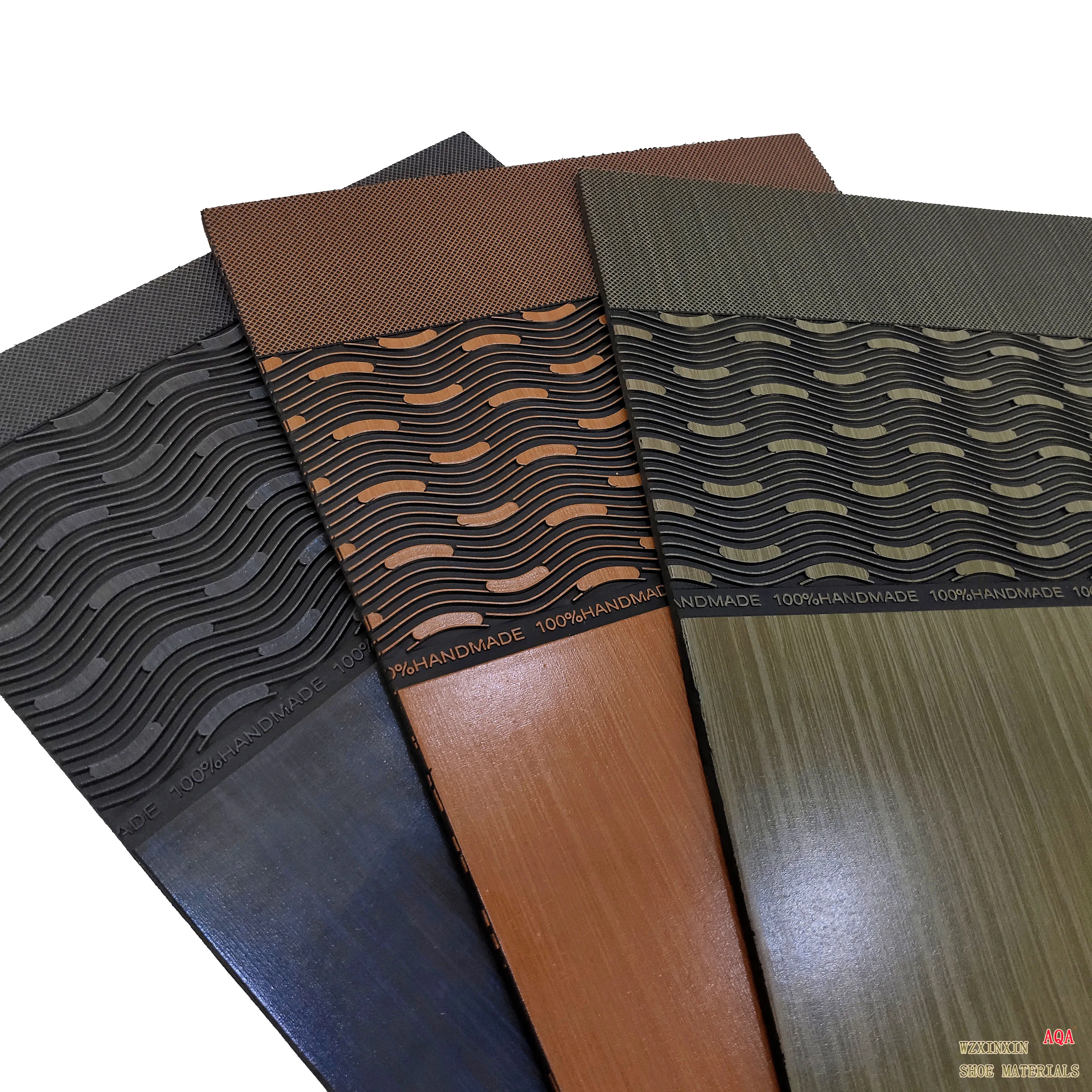 Popular various design footwear material  nonslip design durable high abrasion rubber outsole sheet for men dressing shoe sole