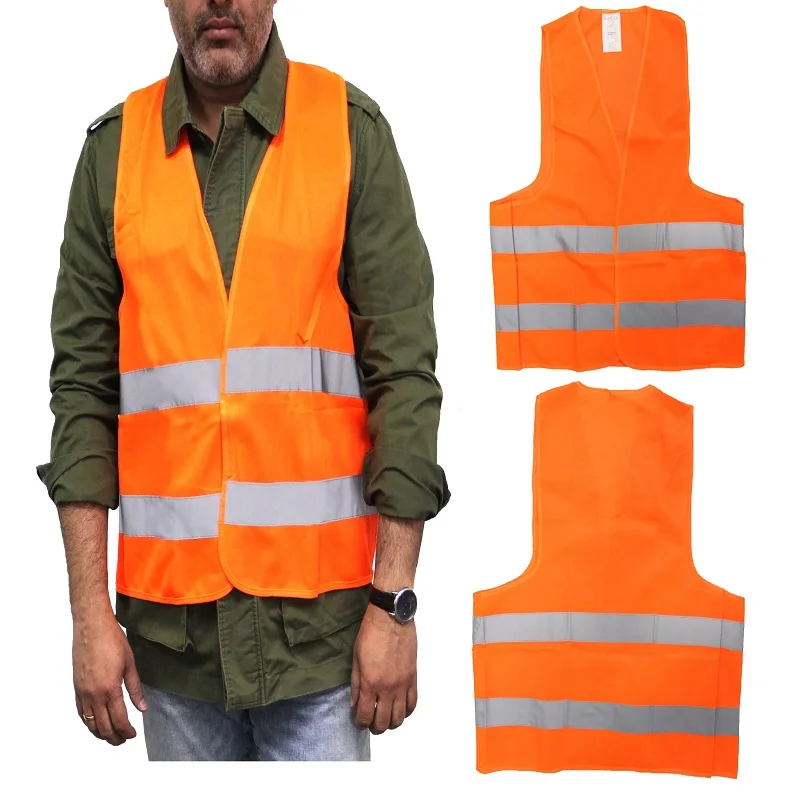 Lightweight Neon Mesh Fabric Universal Size Safety Reflective Vest for Men Women Traffic Work Surveyor and Security Guard