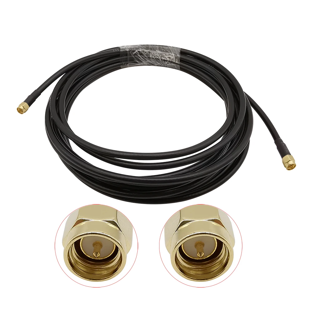 Factory direct sales high quality and low impedance LMR200 with SMA male 15m for communication