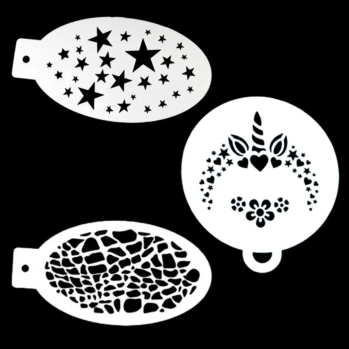 Custom 3inch body painting 56 pet elf reusable patterns Plastic drawing  stencils template