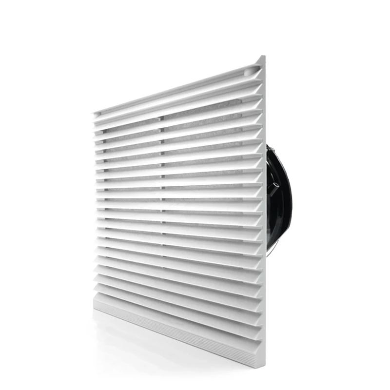 255*255 mm Ventilation fan filter with 171*150*52 mm 17052 axial fan 220V cooling fan and metal air grill FJK6625PB230
