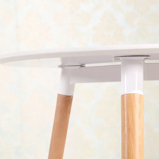 Fashion Simple Wholesale MDF Dining Table Round Table Wedding Table With Wooden Legs