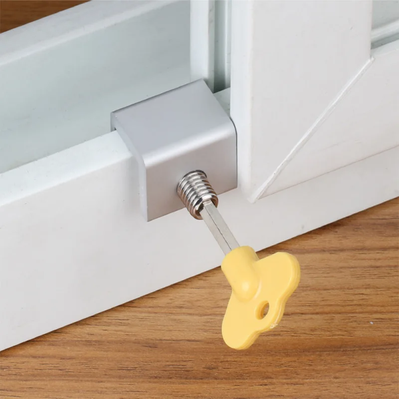 Door Window Sliding Sash Lock Stopper Cabinet Locks Hardware Limiter Window Lock Translation Screen Child Tools