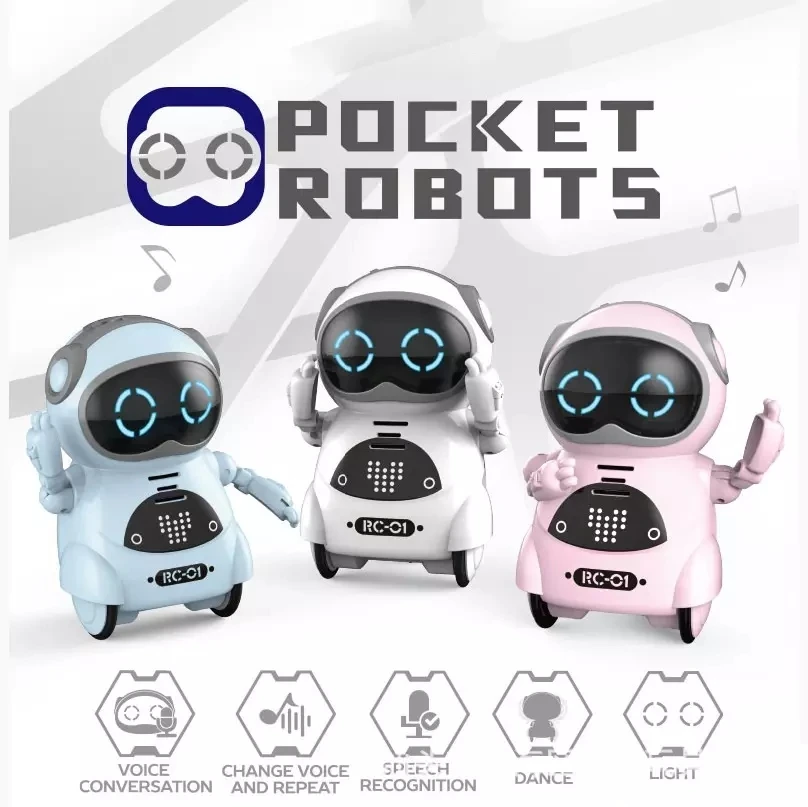 Electronic Smart Voice Control Dancing Robot Toy Intelligent Pocket Toy Pocket Robot