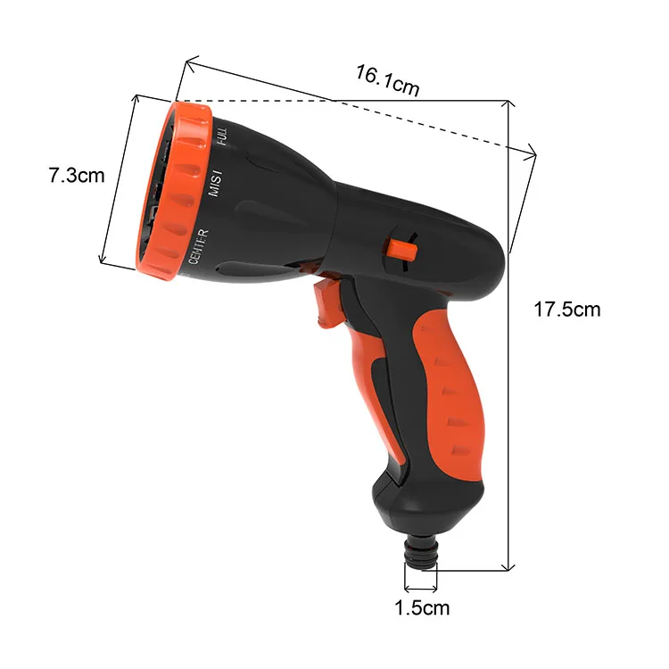 high quality Variable Spray Patterns Plastic nozzles Water Spray Gun for Garden