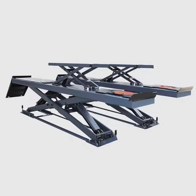 sisor automotive pneumatic drill 3D trailer transfer arm club double car lift kit hebebuhnein ground 4 ton to second floor