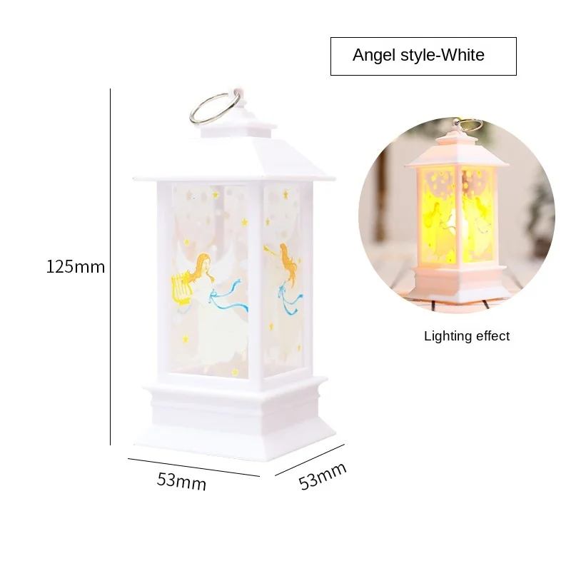 Wholesale Christmas Decorations Flame Wind Lanterns Santa Decorations LED Luminous Candlestick Lights