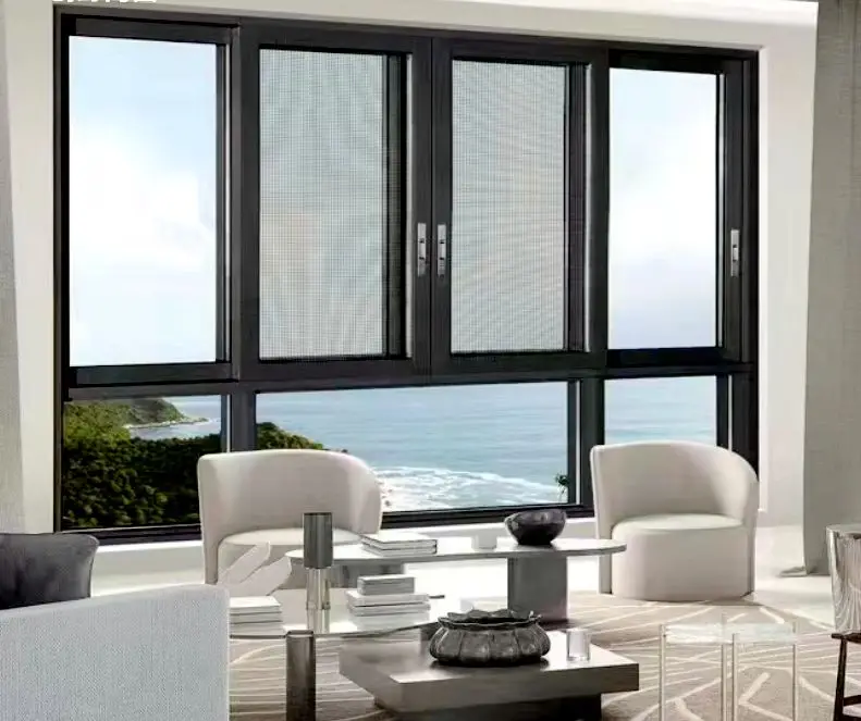 Modern Design Soundproof Aluminium Sliding Windows Bunnings Small Sliding Window Glass Price