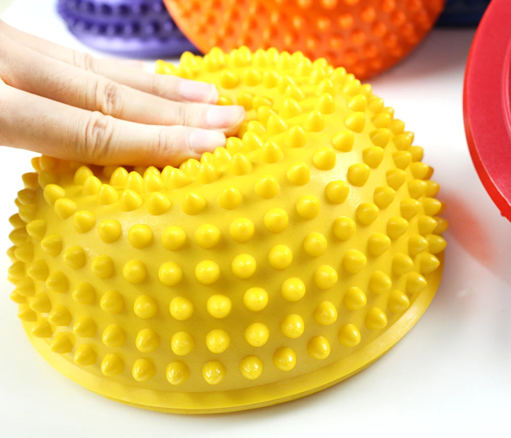 Custom Gymnastic Massage Ball Half Round Ball Balance Pods Foot Massager Myofascial Release Yoga Balance Spiky Massager Ball
