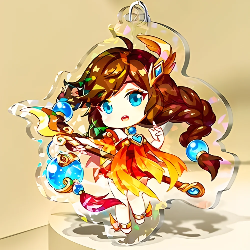 Wholesale anime custom acrylic keychain Small Quantity Acrylic Key chain Plastic Pendant Laser Charm Custom Acrylic Keychain