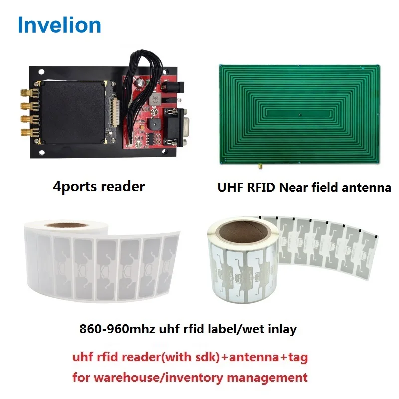 Free SDK R2000 LTE UHF RFID Reader Module UART Passive 4 Port Long Range RFID Reader for Warehouse Inventory Management