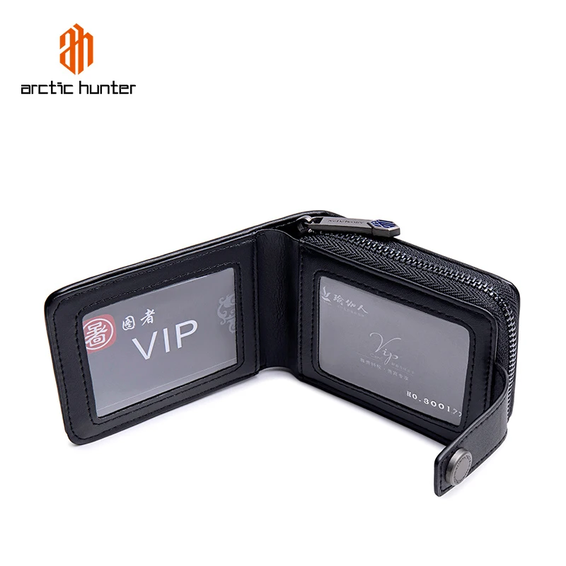 arctic hunter Microfiber Male Purses With Zip Coin Pocket Customize Logo Men Wallet And Card Holder Wallets Men