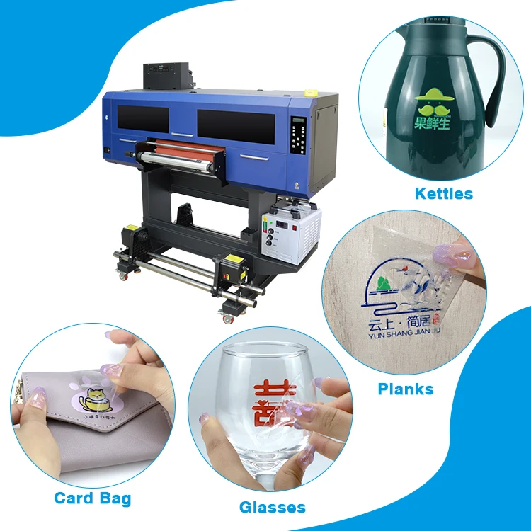 A3 UV DTF printer 30cm 60cm imprimante ab film I3200 head all in one Roll To Roll UV DTF printer with laminator printing machine