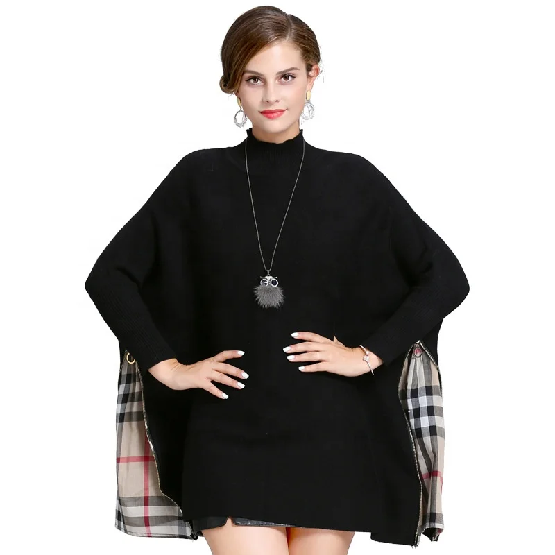 
Хит продаж, Женский мягкий свитер с круглым вырезом, накидка, Женский Вязаный плащ, Толстый Пуловер, водолазка, пончо, свитер, джемперы 