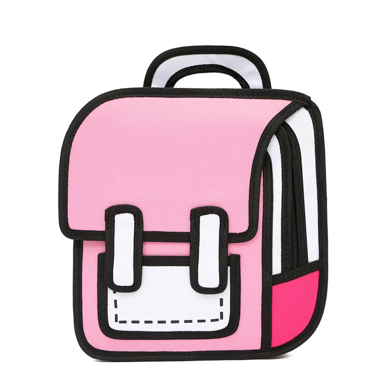 Wholesale Price Cartoon 2D Backpack Portable School Bags Picnic Dual Shoulder Bag For Teens Kids Support Custom Logo