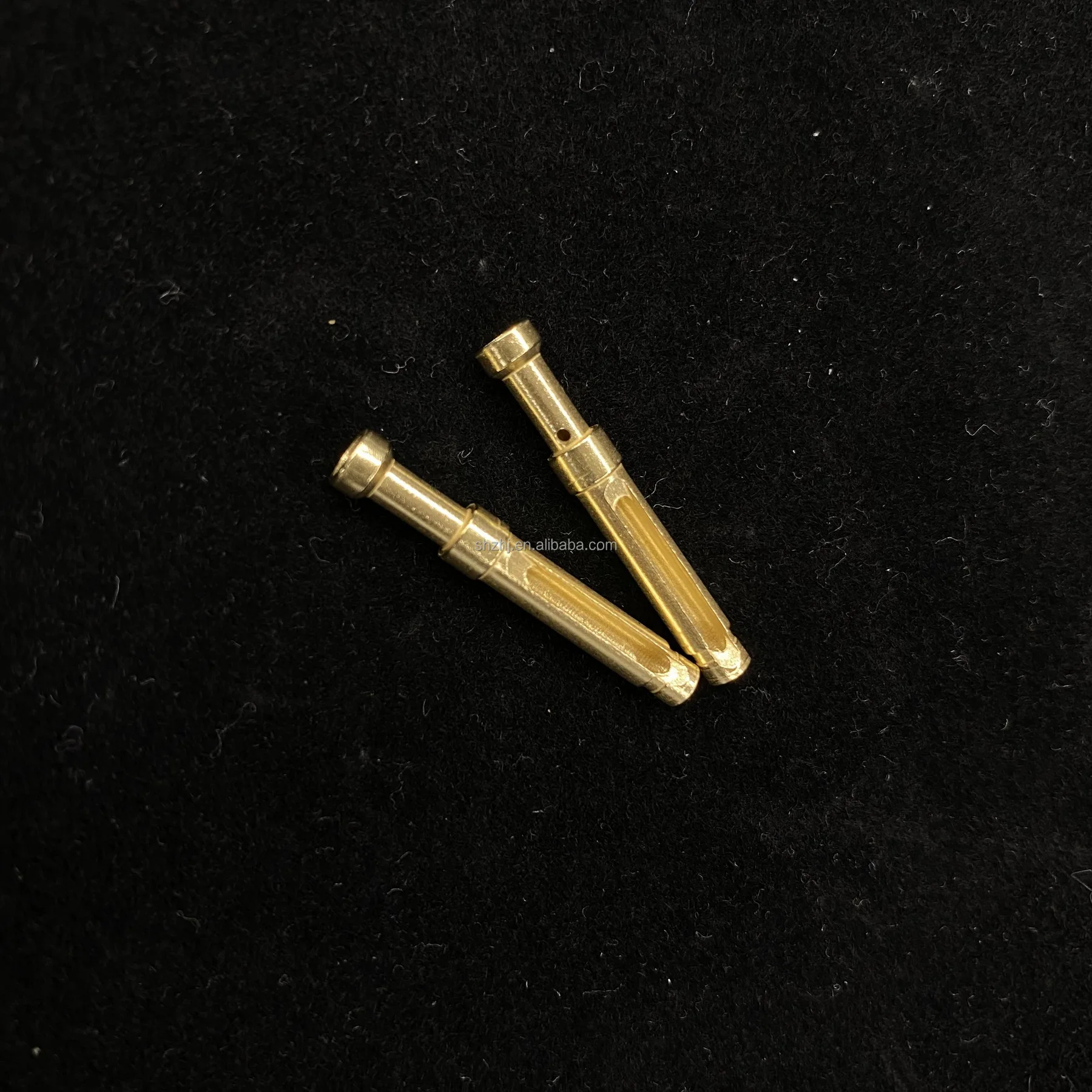 OEM ODM Brass CNC Turning Parts Crimp Terminal Solid Contacts Pin Terminals Copper Shaft