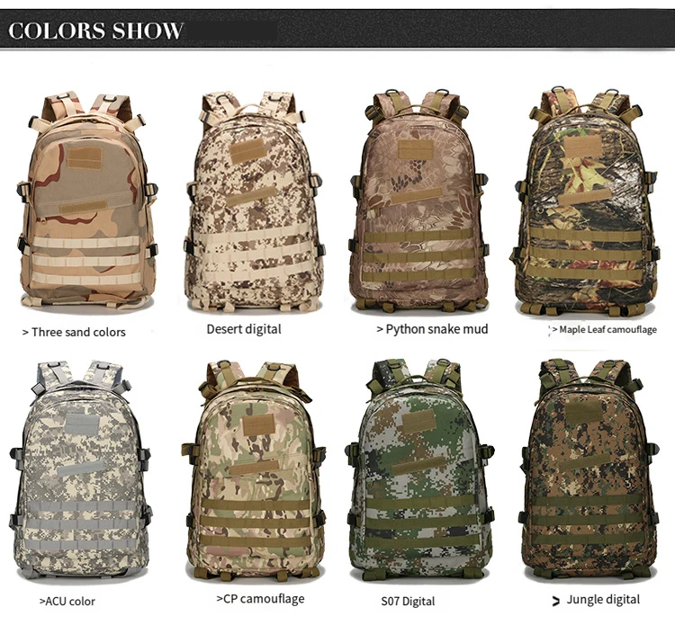 Mydays Outdoor Multifunction Waterproof Portable Molle Water Bottle Storage Outdoor Camping Tactical Leisure Backpack with Strap