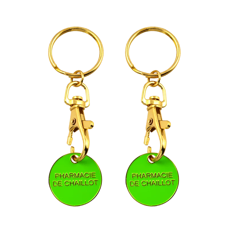Chinese new year sublimation blank products 2024 coin carabiner hook metal key chain sublimation products in wholesale