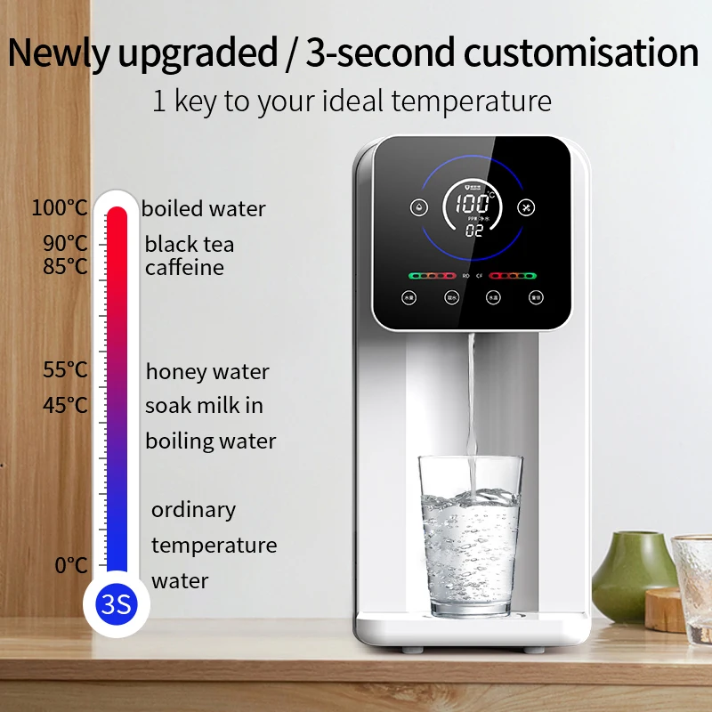 HOt and cold New Arrival countertop water purifier for home alkaline ionized water machine