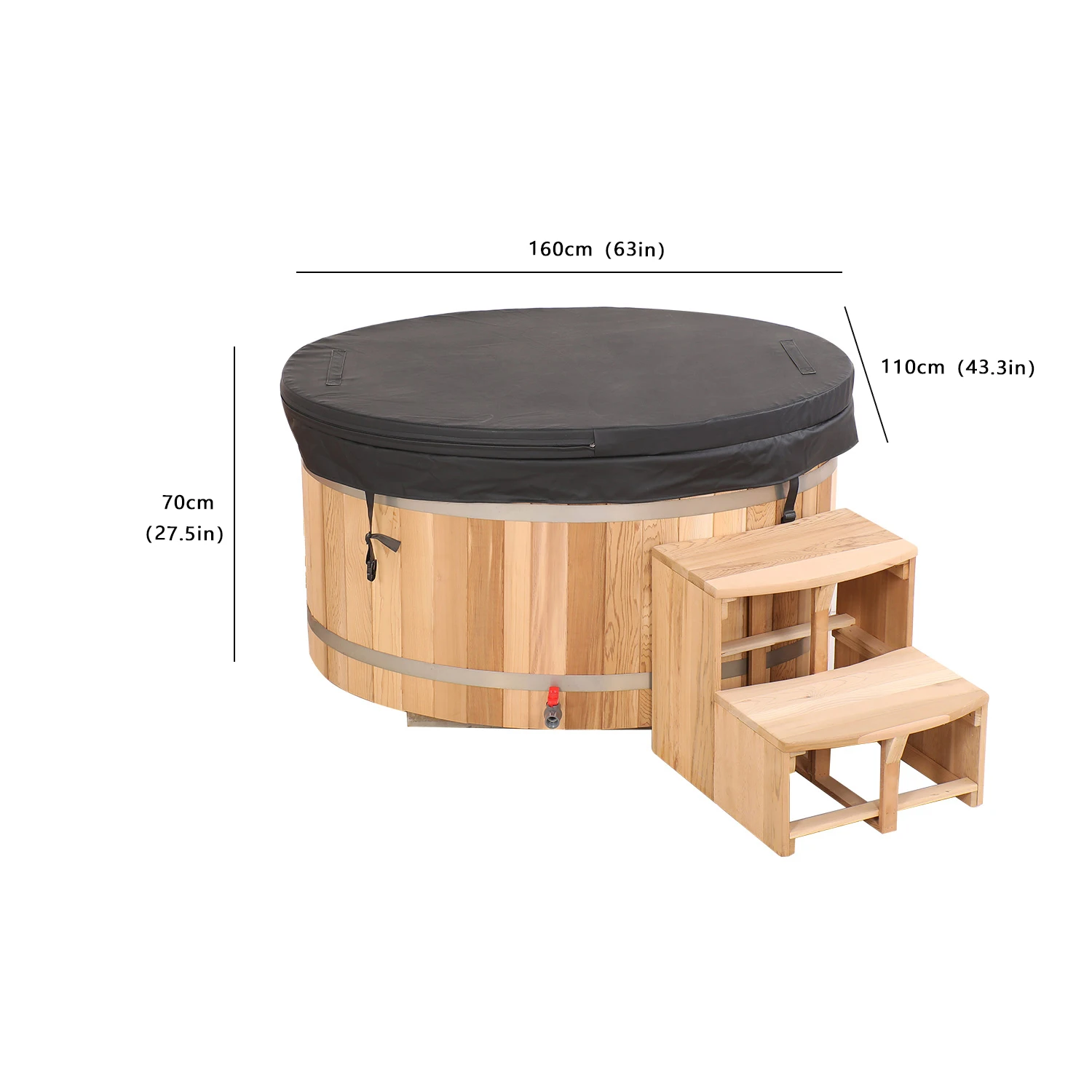 High performance outdoor electric ice bath hot sale stainless steel cold plunge with chiller