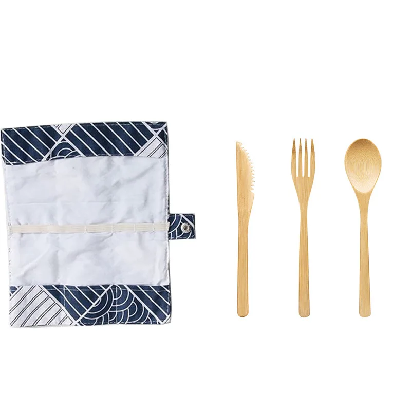 Tableware cloth bag Color roll cloth bag, cutlery set bag for travel and  climbing