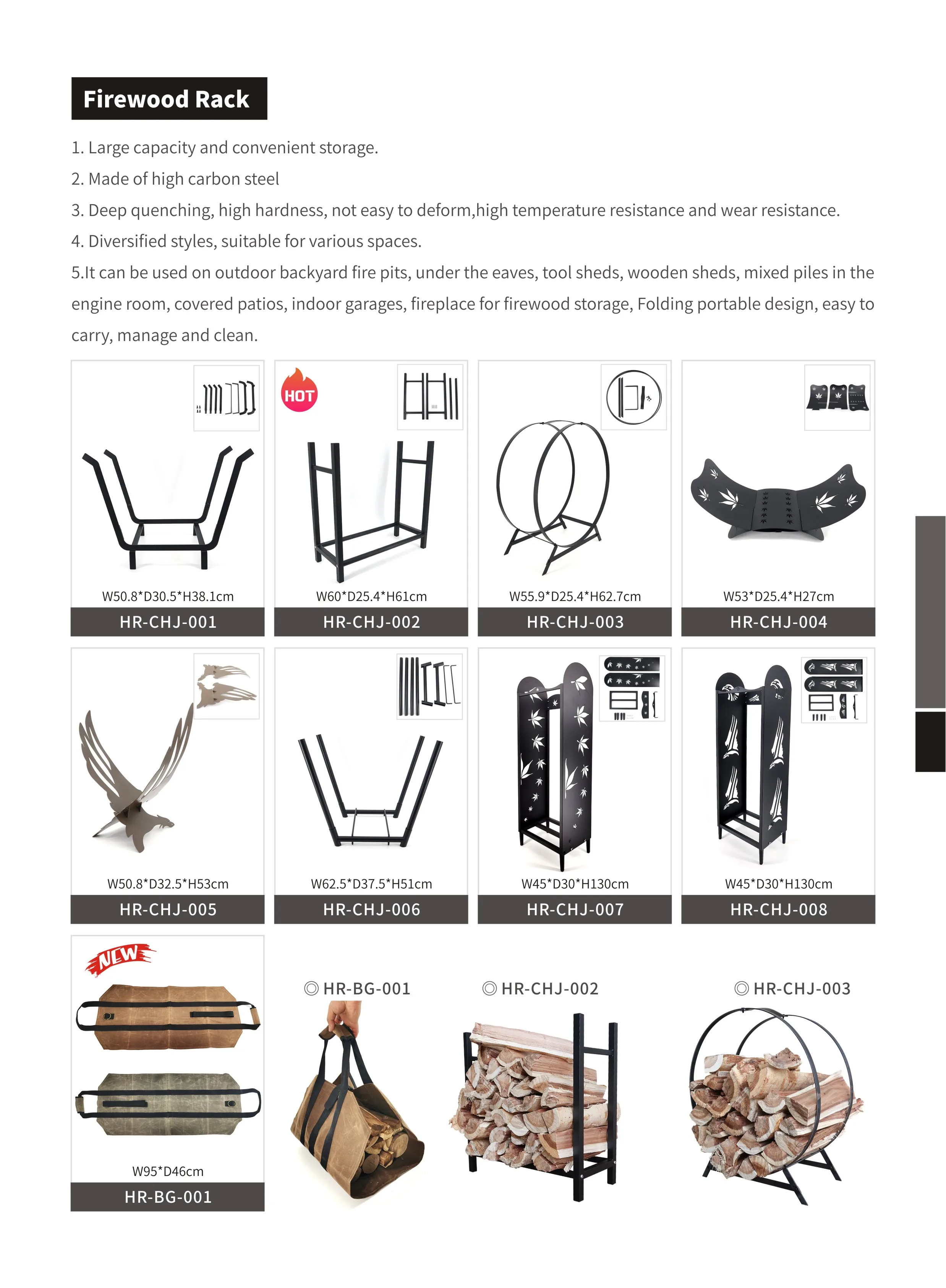 Firewood metal rack fireplace log holder fireplace pit wood firewood