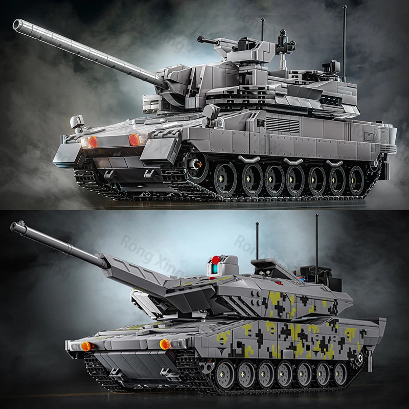 12GO 96003-96005 2024 новый бак серии KF51 T-14 собранные игрушки с дистанционным управлением для детей Подарочные наборы строительных блоков мальчиков