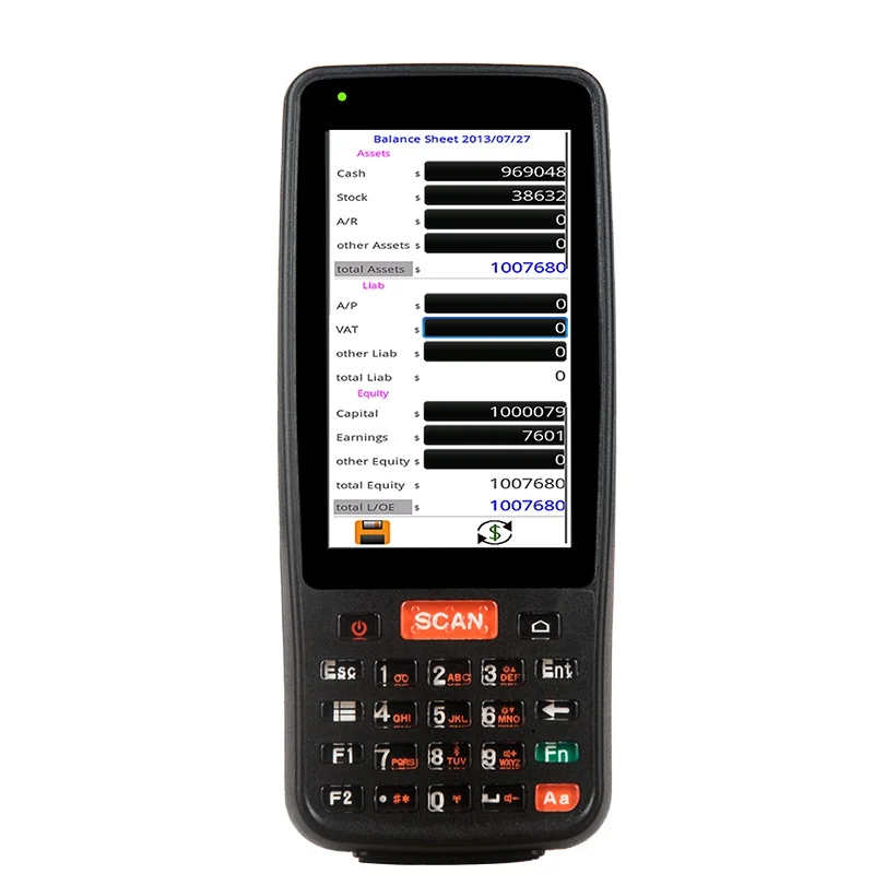  Android портативный мобильный телефон 4G BT Wifi 1d 2d сканер штрих-кода с
