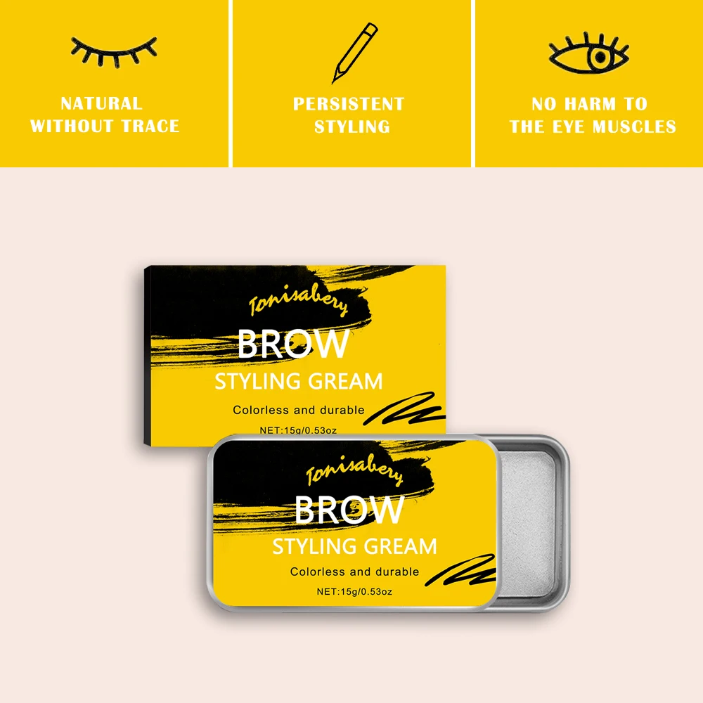 
3D Feathery Brows Makeup Gel Waterproof Soap Brows Long Lasting Eyebrow Setting Cream Pomade Cosmetic 