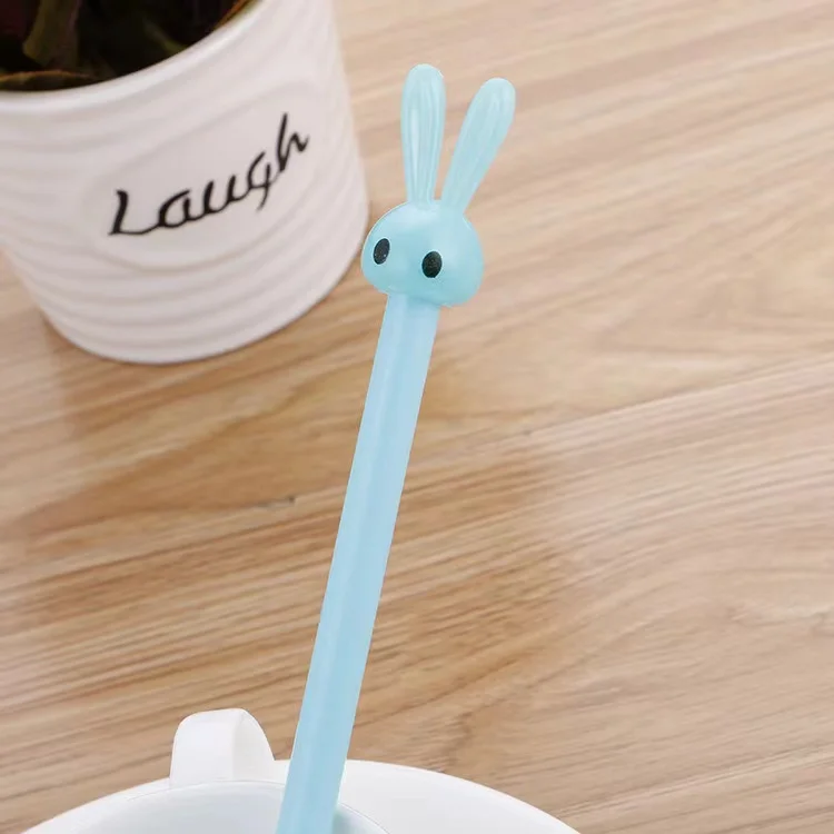 Cartoon stationery Bunny Neuter pen Cute long ear bunny signature pen Creative student Direct