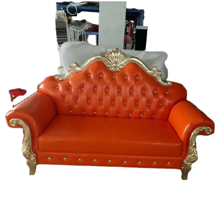 Royal Luxury High Back Leather Sofa Modern Style for Outdoor Restaurant Cafe Wedding Event Party New Living Room Bar