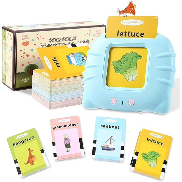 KSF Preschool Educational Toy Talking Flash Card Child Audiobook For Kids Reading Machine Cognitive Cards Learning Machine
