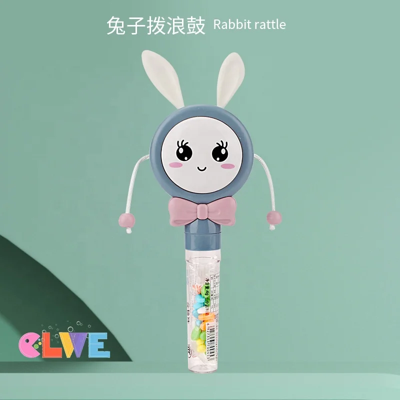 Novelty Baby Rattles Cartoon Hand Bells rattle Drum Toys Hand Bell Ring Educational Toys candy rabbit  rattle candy toy