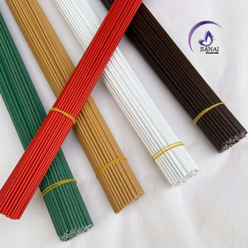 Value Pack Flower Art Wire Glue Pack Flower Pole Handmade Material Green Flower Pole Rose Green Wire Pole Leaf