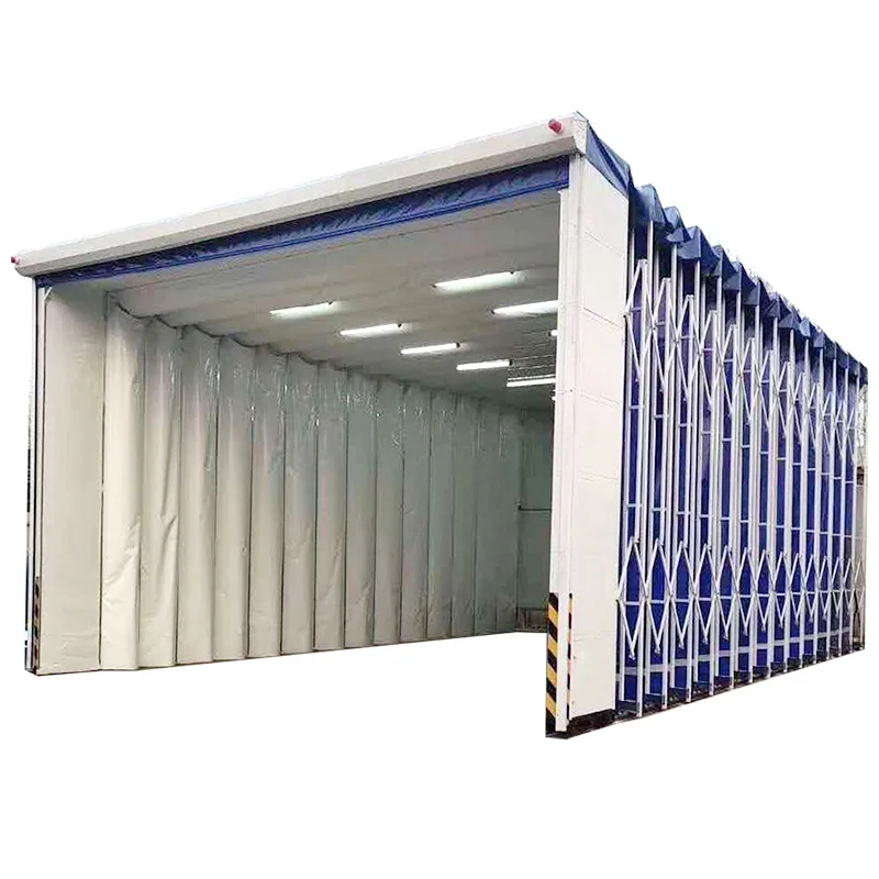 CE certified mobile collapsible retractable painting room spray booth car painting