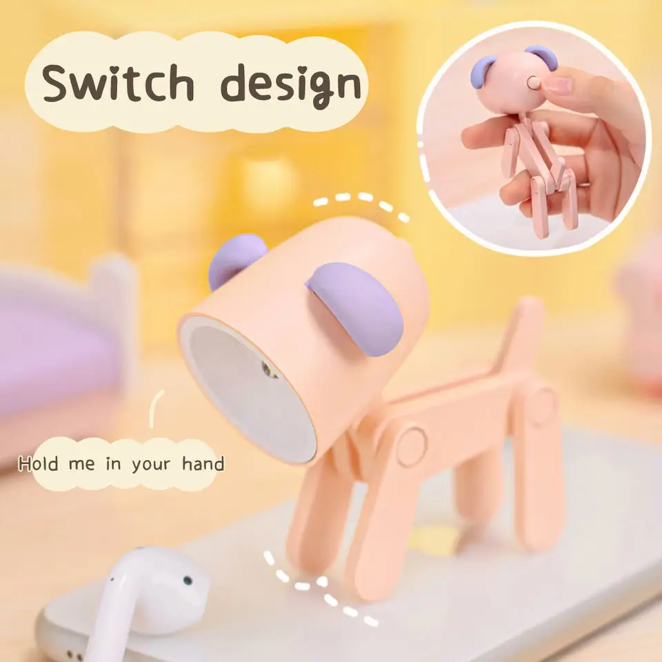 Wholesale Cute Cheap Night Light Dog Animal Led Table Lamp For Decor Holiday Kids Gifts