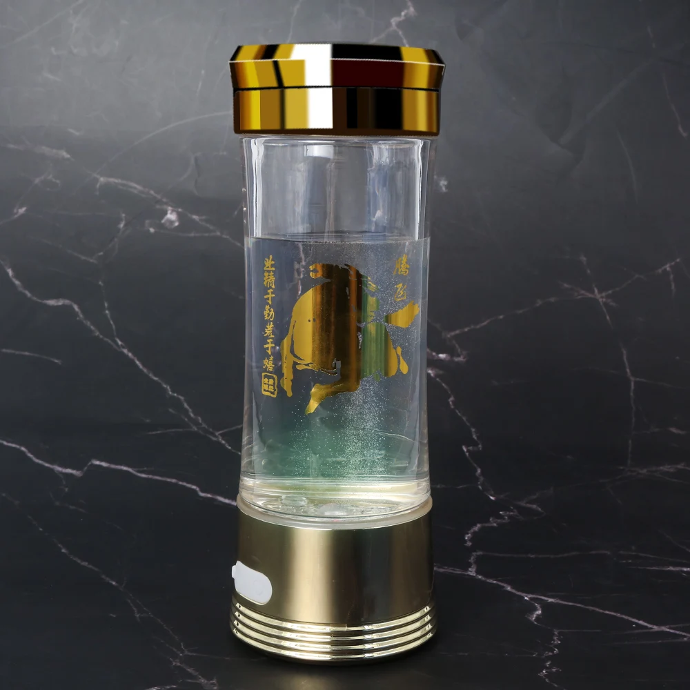 2024 Best Quality Hydrogen Water Bottle Portable H2 Rich Electric SPE Bottle for Household  Use USB Power Source