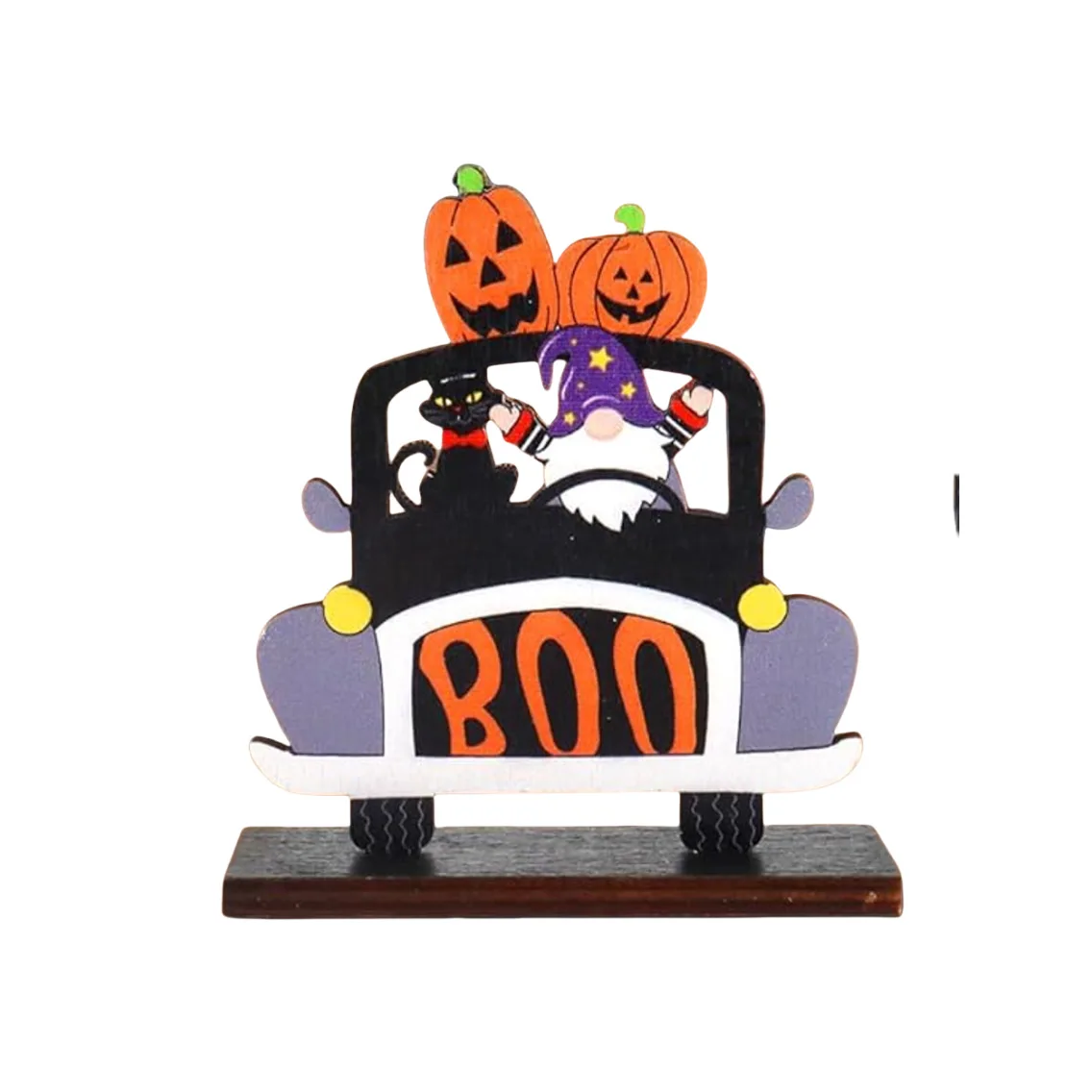 Halloween decorations pumpkin gnomes BOO car wooden decorations ghost festival atmosphere decoration spooky table