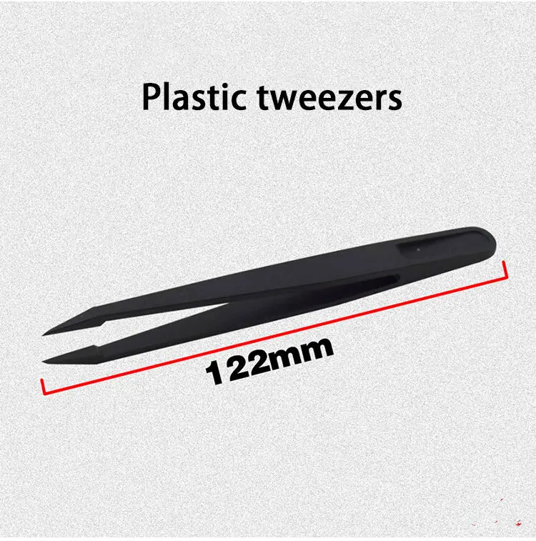 HYSTIC Black Anti-Static Tweezers Industrial Laboratory Furniture Plastic Tweezers