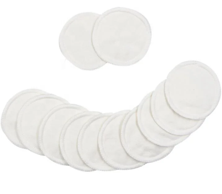 Fashion Organic Bamboo Makeup Pad Colorful Washable Cotton Bamboo make up Remover Pads