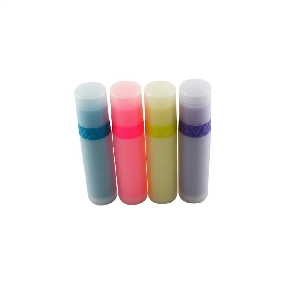 TM-LB310A  round  lip balm containers plastic lip care tube package empty cosmetic lip balm care