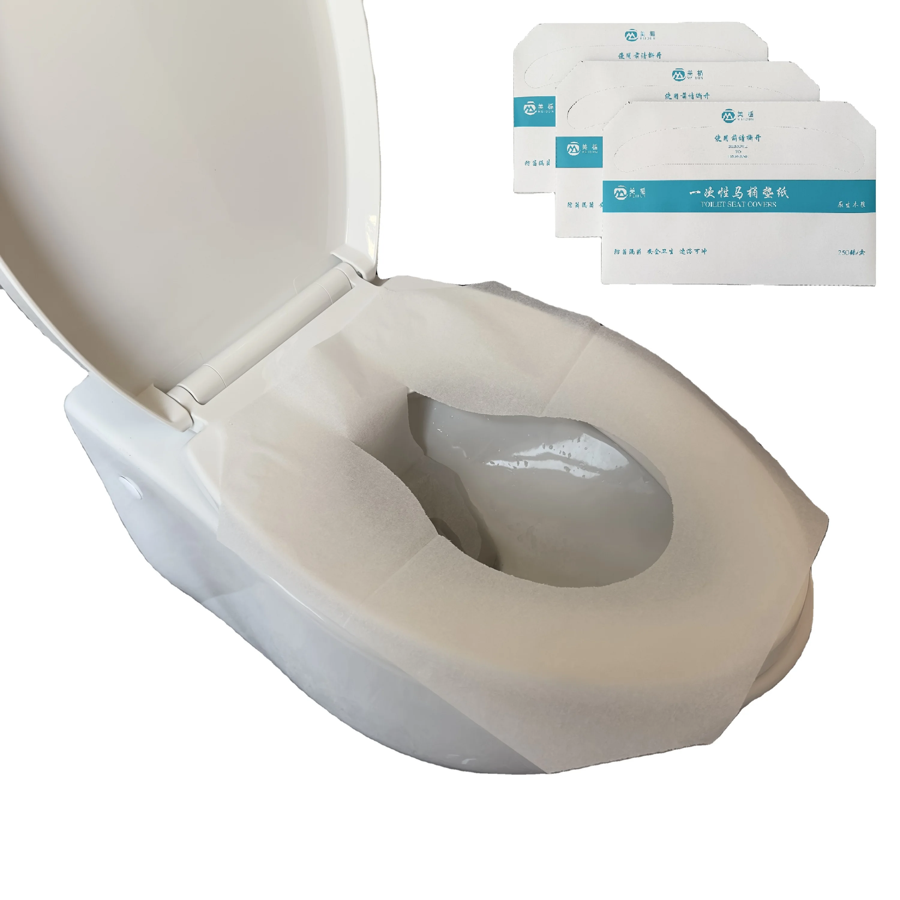 Eco-Friendly Fold Custom Made Disposable Hygienic Toilet Seat Cover Paper