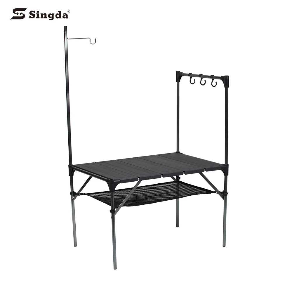 Singda Wholesale Lightweight Hiking BBQ Beach Camping Foldable Table Small Folding Outdoor Cooking Camping Aluminum Mini Table